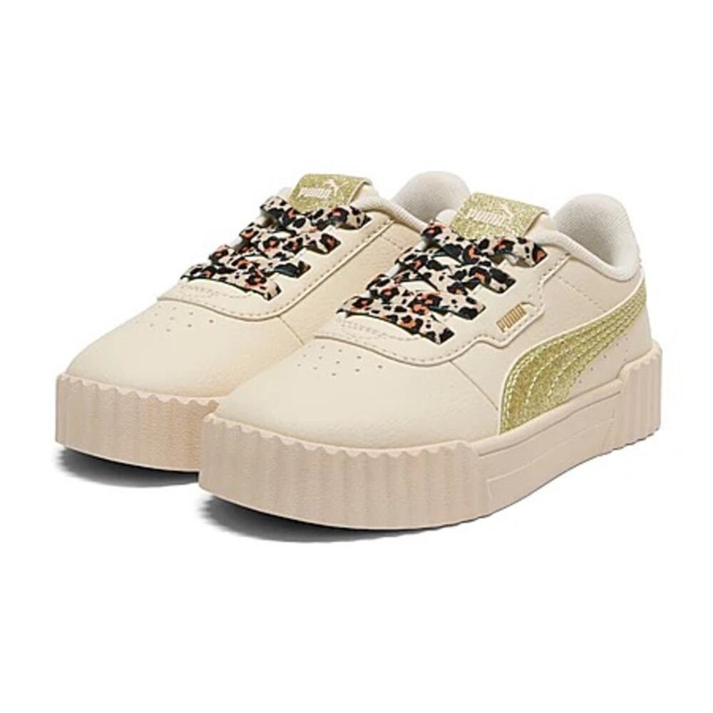 PUMA  Carina 3.0 Cheetah Glitz PS Little Kid Girls Sneakers Size 12C